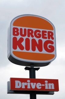 Burger King, drive-in, sign with writing and logo, Lower Saxony, Germany, Europe