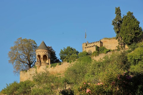 Winzingen Castle and Haardt Castle, Neustadt an der Weinstraße, Rhineland-Palatinate, Germany,