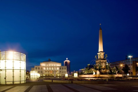 Augustusplatz is located at the end of Grimmaische Straße in Leipzig. It is approx. 40, 000 m² in