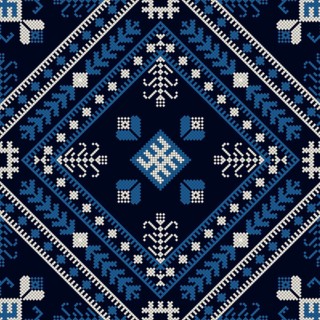 Traditional Latvian embroidery seamless pattern, vector illustration