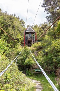 Buller Gorge Swingbridge, Buller River, Murchison, Neuseeland