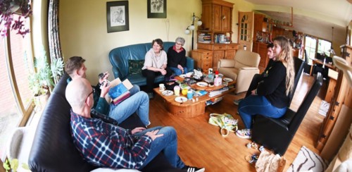 NL, Eesergroen: Province of Drenthe in the Netherlands. Private family reunion of an extended