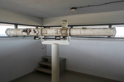 Rangefinder in the Musée Mémoire 39-45, WW2 museum in German Graf Spee naval artillery battery