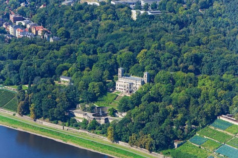 Aerial view Dresden Elbschlösser