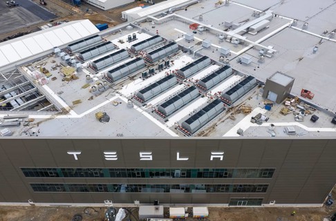 Aerial view of Tesla Giga Factory, battery factory, Grünheide, 28 01 2023