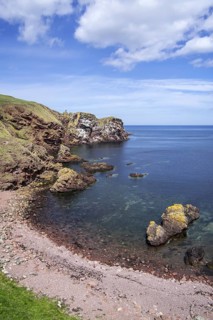 St Abb's Head, rocky promontory and seabird nature reserve near the village Saint Abbs,