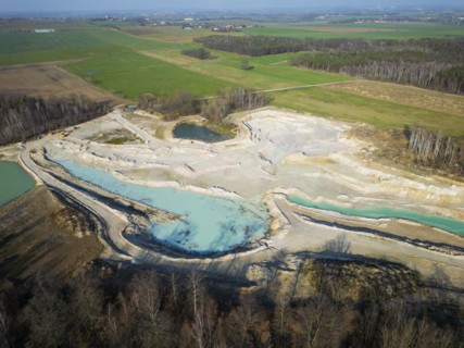The Blue Hole, a residual hole from the kaolin mining operations of Kaolin- und Tonwerke