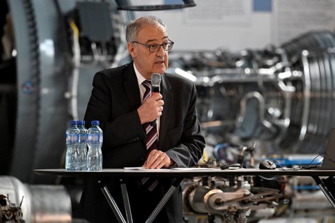 German federal council Guy Parmelin, Swiss Museum of Transport, Lucerne, Switzerland, Europe