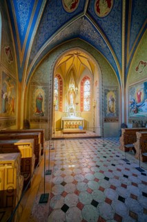 St Nicholas Chapel, high castle, the renaissance castle Ambras Castle, interior view, Innsbruck,