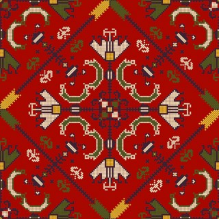 Traditional Bulgarian embroidery vector pattern