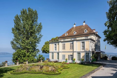 Arenenberg Castle, also Napoleon Museum with park, Lake Constance, municipality of Salenstein,