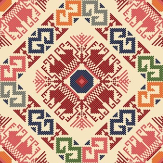 Traditional Bulgarian embroidery vector pattern