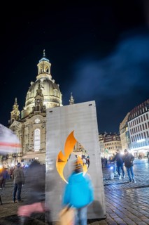 To mark 13 February and the destruction of Dresden in the Second World War, the small right-wing