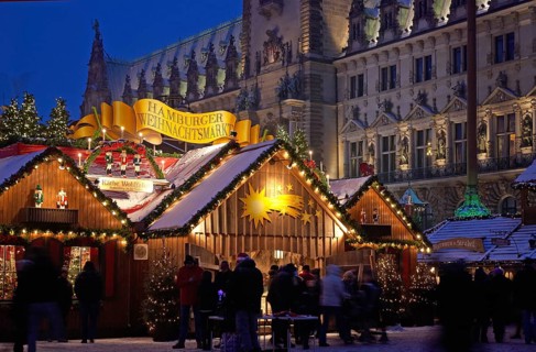 Hamburg, Weihnachtsmarkt, Rathaus