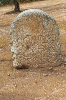 Columbarios Roman burial ground funerary monuments grave stone, Merida, Extremadura, Spain, Europe