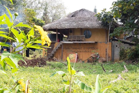 Traditional house of the Dao minority, Nam Dam Dao Cultural Village, Ha Giang Province, Vietnam,