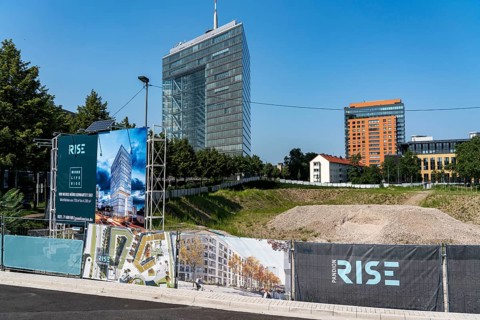 Construction project Pandion Rise, office building and Pandion Next, residential building, in the
