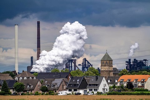 Hüttenwerke Krupp-Mannesmann, HKM in Duisburg-Hüttenheim, 2 blast furnaces, coking plant,