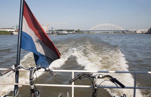 Grote Beer bridge spanning River Maas at Ablasserdam, Rotterdam, Netherlands