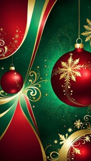 Abstract wallpaper illustration of Christmas symbols for gift cards, swirling shapes and lines, in