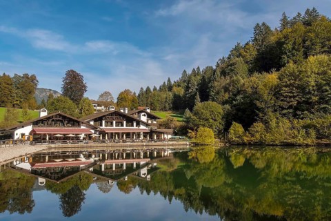 Gasthaus am Rießersee, Garmisch-Partenkirchen, Werdenfelser Land, Oberland, Bavaria, Germany,