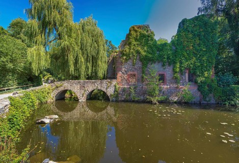 Church ruins of the Holy Sepulchre in Aschaffenburg, Bavaria, Germany, Europe
