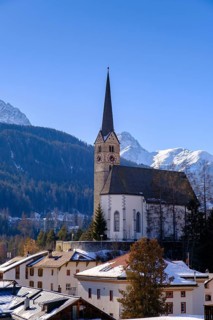 Reformed parish church, Scuol, Engadin, Graubünden, Switzerland, Europe