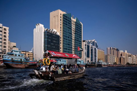 Abra water taxi, passenger transport, Dubai Creek, RTA, transport, Deira, Dubai, United Arab