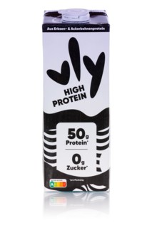Vly Variety High Protein vegan pea milk substitute Milk substitute released against a white