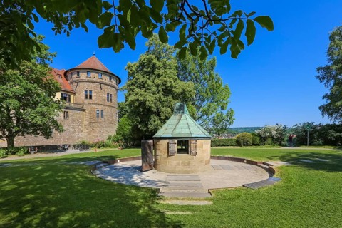 Bohnenberger Observatory, the observatory built around 1814 is located at the cartographic centre
