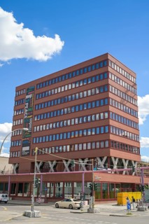 New building, Headquarters, Rosa Luxemburg Foundation, Straße der Pariser Kommune, Friedrichshain,