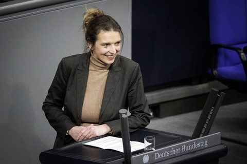 Svenja Stadler, SPD, MdB, gives a speech during a session of the German Bundestag. Berlin, 01.02