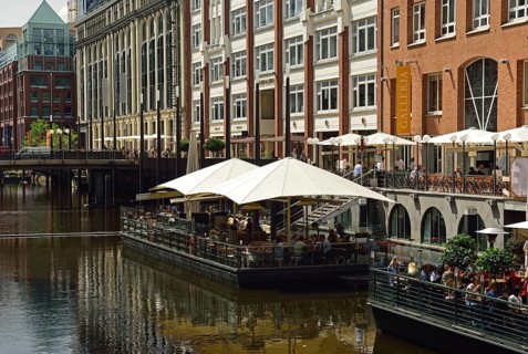 Germany, Hamburg, City, Bleichenfleet, floating restaurants, Hamburg, Hamburg, Federal Republic of