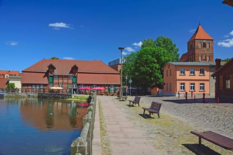 Europe, Germany, Mecklenburg-Western Pomerania, Teterow, old town mill, built around 1800,