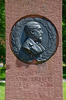 Memorial to Joseph Victor von Scheffel, writer and poet of the 19th century, Scheffel Terrace,