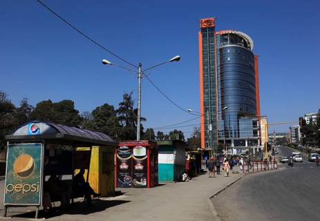 Addis Ababa, high-rise building in the city centre, Ethiopia, Africa