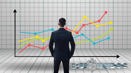 Symbolic image, stock market prices, falling prices, rising prices, global stock markets, money