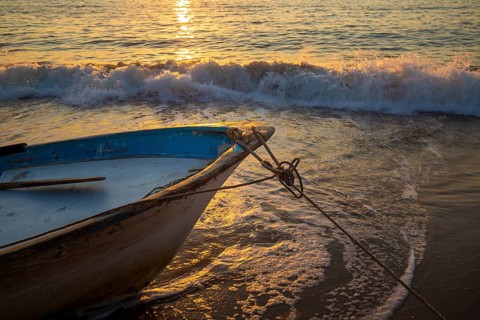 Mexico, Puerto Vallarta beaches, sunsets and scenic ocean views near Malecon and Golden Beach zone,