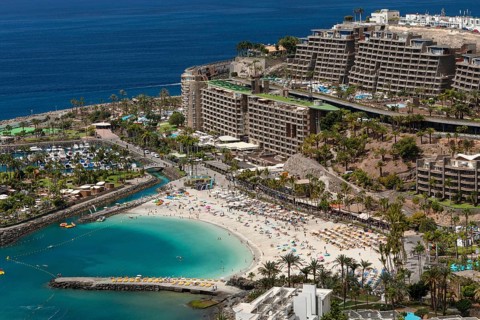 Hotel complex in Anfi del Mar, Arguineguin, Gran Canaria, Canary Islands, Spain, Anfi del Mar,