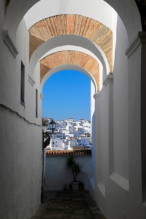 Traditional whitewashed buildings in Vejer de la Frontera, Cadiz Province, Spain, Europe