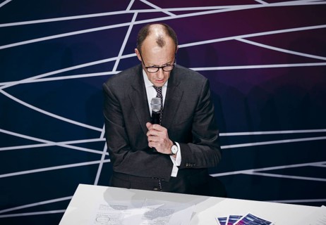 Friedrich Merz, Chairman of the CDU/CSU parliamentary group in the German Bundestag, recorded at