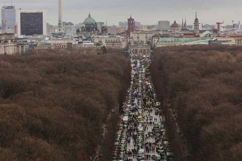 Road blockades, taken as part of the farmers' protests in Berlin, 15 January 2024. 10, 000