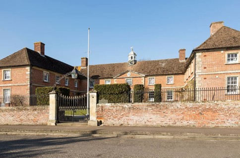 Almshouses of The Hospital of Saint John, Heytesbury, Wiltshire, England, UK present building dates