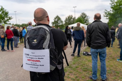 Demonstration against the restrictions in the Corona crisis, anti-vaccination, protest against
