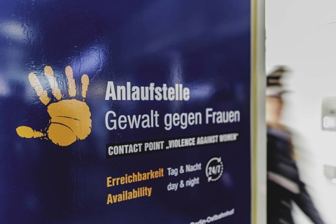 Premises of the first contact point 'Violence against woman' of the Federal Police at Ostbahnhof in