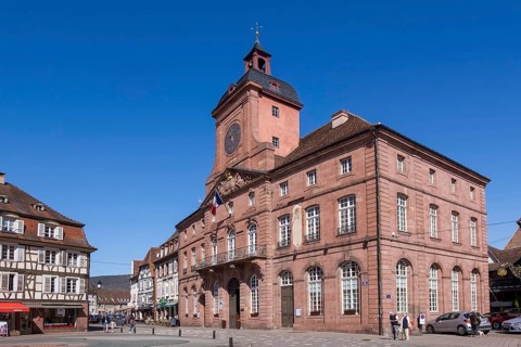 Hotel de Ville, Town Hall, Wissembourg, Alsace, France, Europe