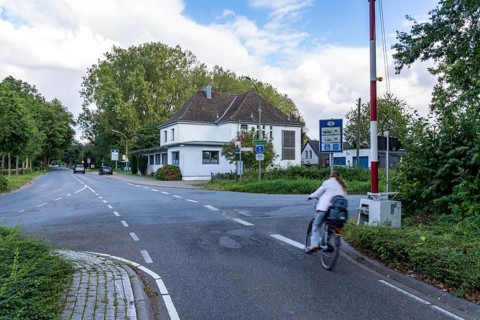 Green border, Siebengewald-Gaesdonck border crossing, south of Goch, without controls, between the