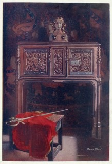 Furniture from the turn of the century 1900, carved oak dressoir - Louis XII. In the Musée Cluny,