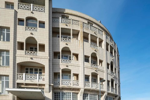 Grand Hôtel Bellevue, Rotonde in eclecticism style by Octave van Rysselberghe at seaside resort