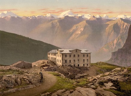 Gemmi, Hotel Wildstrubel, Bernese Oberland, Switzerland, Historic, digitally restored reproduction